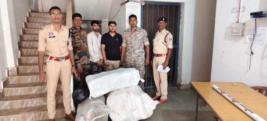 गांजा तस्करों पर बड़ी कार्रवाई, 138.4 किलो गांजा जब्त, स्कॉर्पियो समेत 90 लाख का माल बरामद