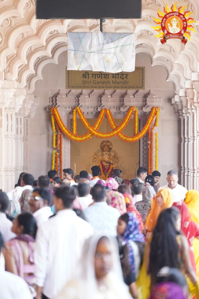 गणपति बप्पा की पूजा अर्चना हुई राम जन्मभूमि मंदिर में