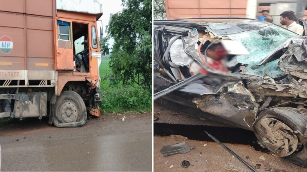 CG Accident : छत्तीसगढ़ में दर्दनाक सड़क हादसा’ ट्रक ने क्रेटा को मारी जोरदार टक्कर, एक की मौत और तीन घायल