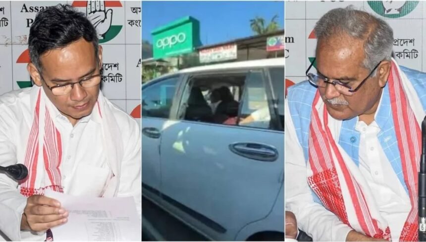 भूपेश बघेल और गौरव गोगोई के काफिले पर जानलेवा हमला, एसिड भी फेंका, वीडियो आया सामने…