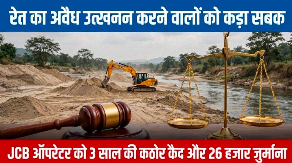 और करोगे रेत की चोरी, कोर्ट ने अवैध दोहन के मामले में ऑपरेटर को 3 साल की सजा सुनाई